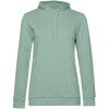 Толстовка с капюшоном женская Hoodie, серо-зеленая