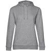 Толстовка с капюшоном женская Hoodie, серый меланж
