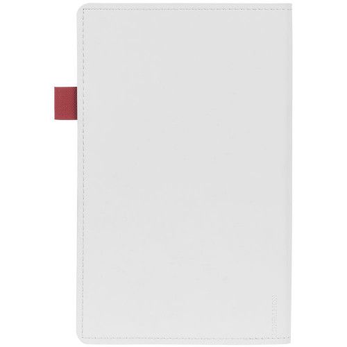 Ежедневник White Shall, недатированный, белый с бордовым