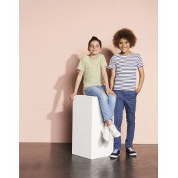 Футболка детская Miles Kids белая с темно-синим