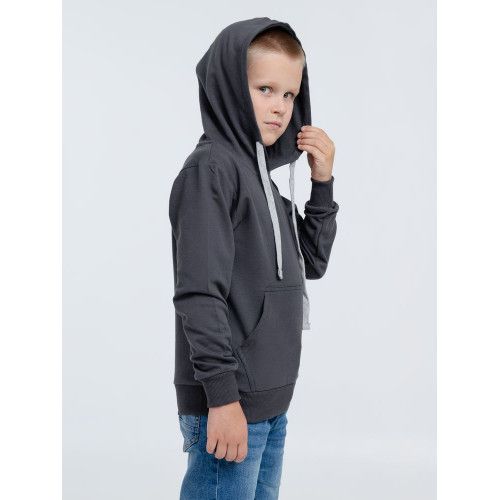 Толстовка с капюшоном детская Kirenga Kids, темно-серая (графит)
