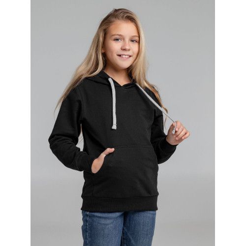 Толстовка с капюшоном детская Kirenga Kids, черная