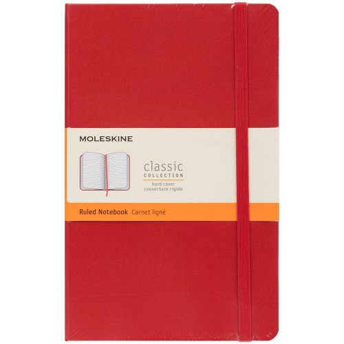 Записная книжка Moleskine Classic Large, в линейку, красная
