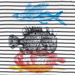 Футболка женская с длинным рукавом «Морские обитатели»