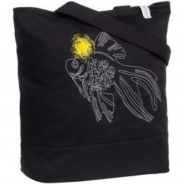 Сумка на молнии с вышивкой «Золотая рыбка»