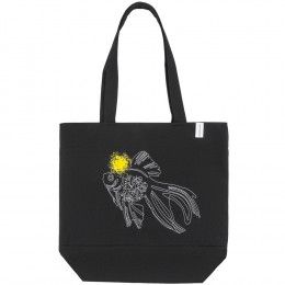 Сумка на молнии с вышивкой «Золотая рыбка»