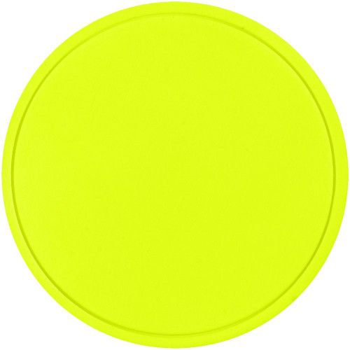 Лейбл из ПВХ Dzeta Round, L, желтый неон