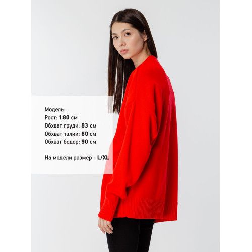 Джемпер оверсайз унисекс Stated в сумке, красный