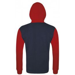 Толстовка на молнии Silver 280 темно-синяя с красным