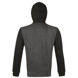 Толстовка на молнии Silver 280 серый меланж с черным