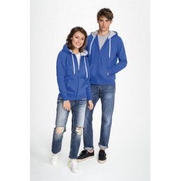 Толстовка мужская на молнии Soul Men 290 с контрастным капюшоном