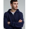 Толстовка на молнии с капюшоном унисекс King, темно-синяя