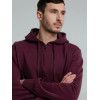 Толстовка на молнии с капюшоном унисекс King, бордовая