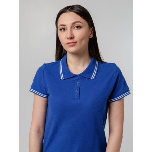 Рубашка поло женская Virma Stripes Lady, ярко-синяя