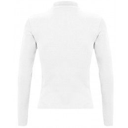 Рубашка поло женская с длинным рукавом Podium 210 белая