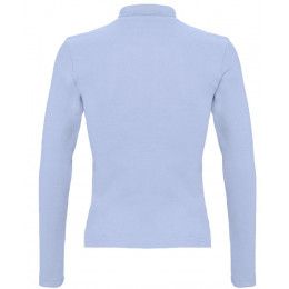 Рубашка поло женская с длинным рукавом Podium 210 голубая