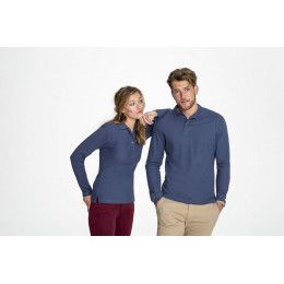 Рубашка поло мужская с длинным рукавом Winter II 210 бежевая