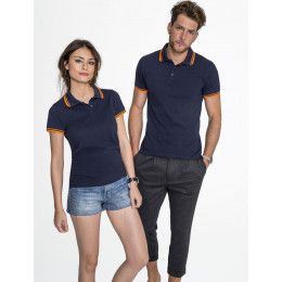 Рубашка поло мужская Pasadena Men 200 с контрастной отделкой