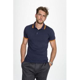 Рубашка поло мужская Pasadena Men 200 с контрастной отделкой