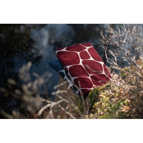 Полотенце Giraffe, большое, бежевое с бордовым