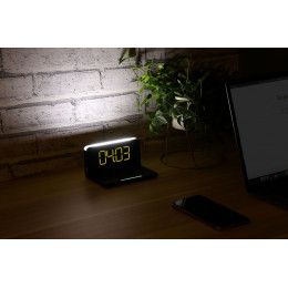 Часы настольные с беспроводным зарядным устройством Pitstop