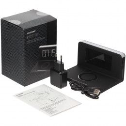 Часы настольные с беспроводным зарядным устройством Pitstop