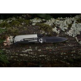 Нож складной с фонариком и огнивом Ster