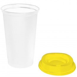 Стакан с крышкой Color Cap White