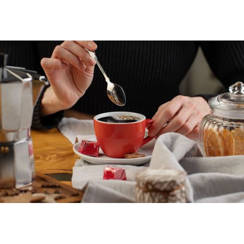 Чайная пара Cozy Morning, красная с серым