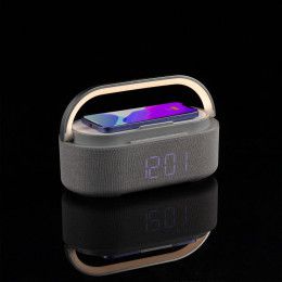 Колонка с часами и беспроводной зарядкой Veske