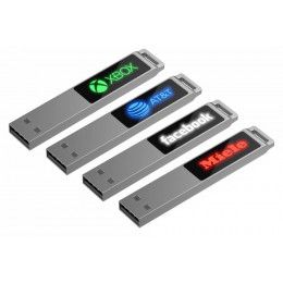 Флешка markBright с зеленой подсветкой