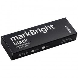 Флешка markBright Black с белой подсветкой