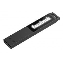 Флешка markBright Black с белой подсветкой